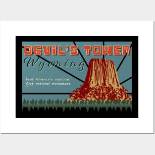 Devil's Tower Tourist Posters and Art